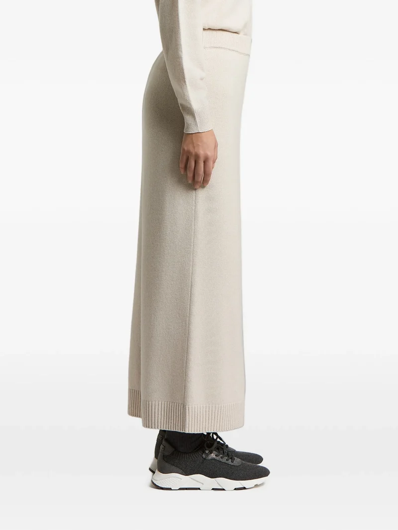 Fusta maxi Peserico Ribbed-Trim bej - imagine 3