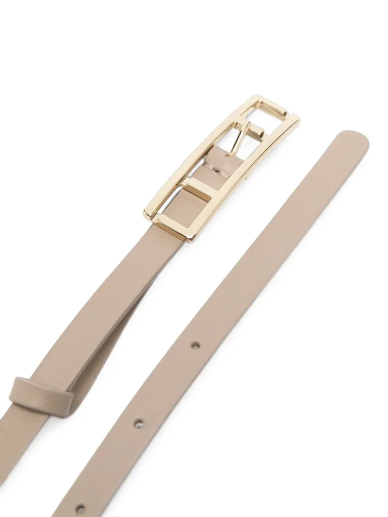 Curea Fabiana Filippi Geometric-Buckle Leather bej - imagine 3