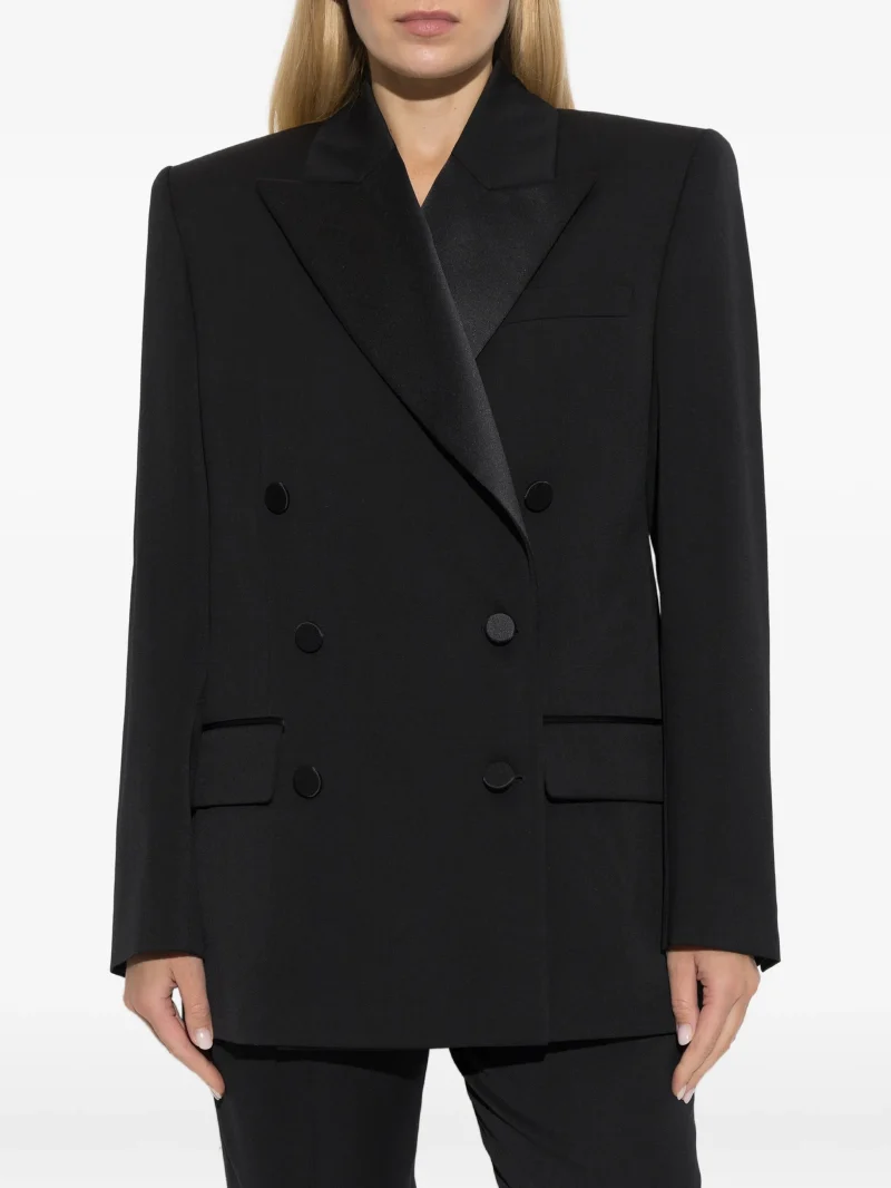 Sacou Balmain Double-Breasted negru - imagine 4