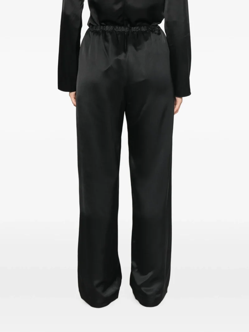 Alternative view of Pantaloni Rohe Relaxed Fit Satin negru