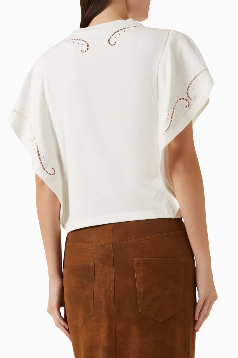 Alternative view of Tricou Marant Etoile Broderie-Anglaise Cut-Out negru