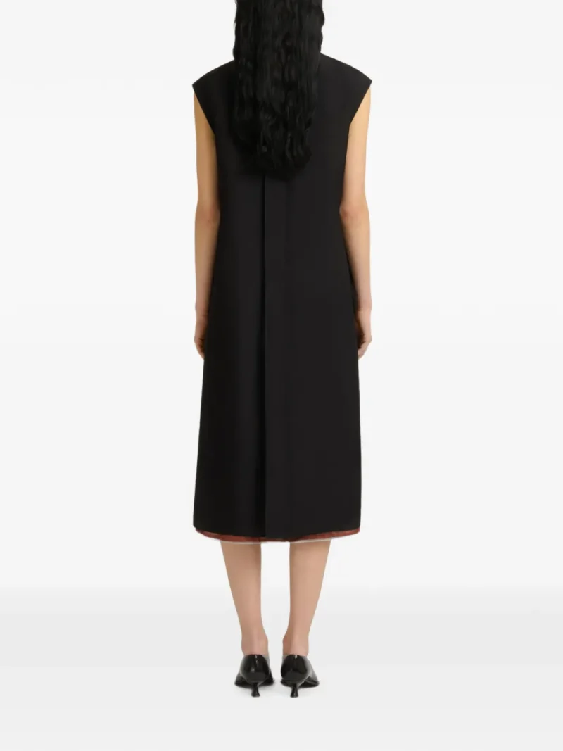 Alternative view of Rochie midi Marni Georgette negru