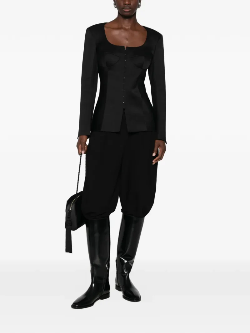 Jacheta Rohe Corset-Style negru - imagine 4