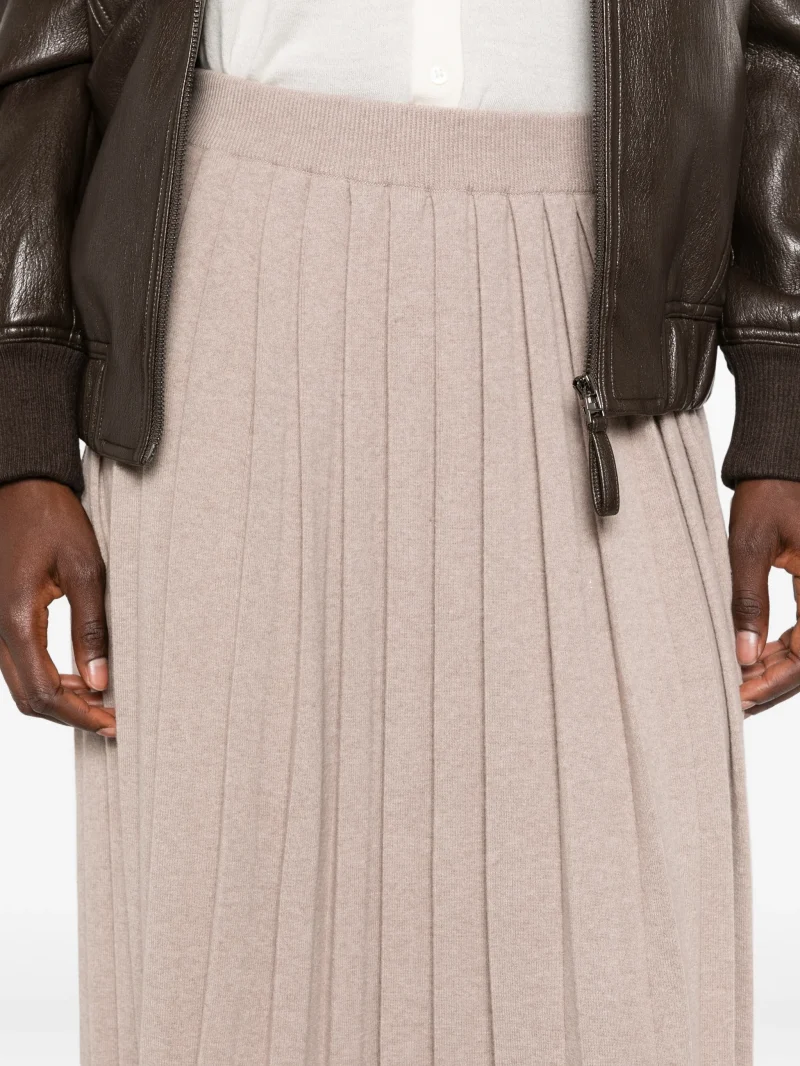 Fusta midi Fabiana Filippi Pleated bej - imagine 5