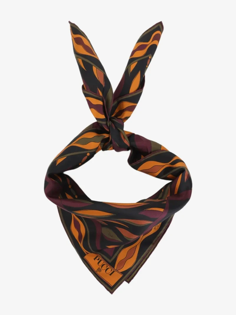 Alternative view of Esarfa PUCCI Geometric-Print auriu