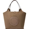Geanta Stella McCartney Stella Logo Perforated maro