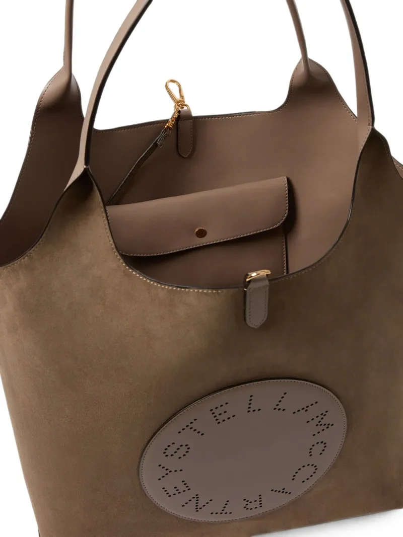 Geanta Stella McCartney Stella Logo Perforated maro - imagine 4