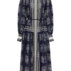 Rochie midi Alemais Banderra Floral-Print bleumarin