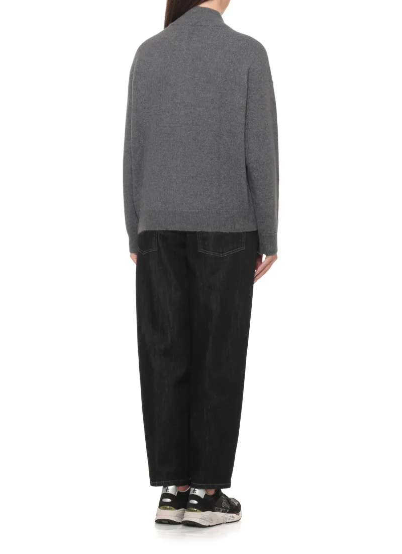 Cardigan Peserico Sequin-Embellished Zip-Up gri - imagine 3
