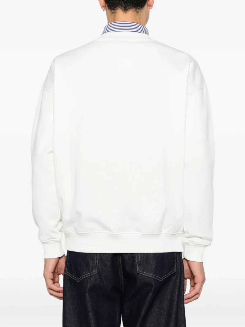 Bluza Drole De Monsieur logo-print alb - imagine 4