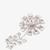 Brosa Self-Portrait crystal-embelished floral argintiu
