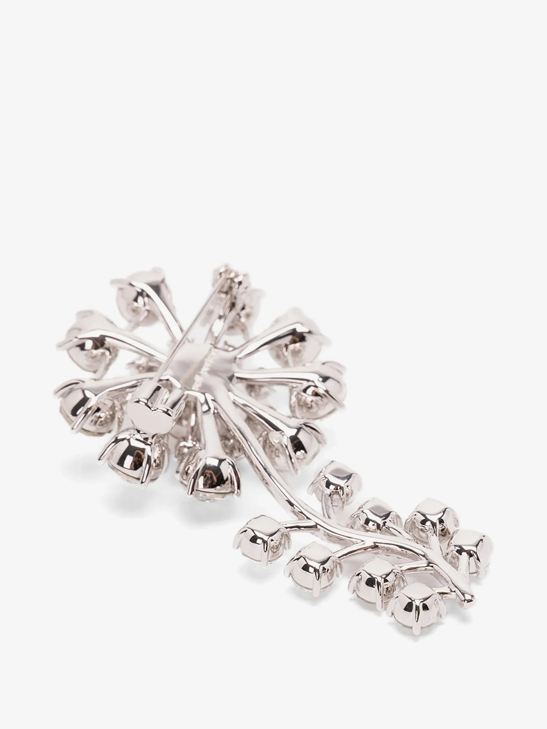Brosa Self-Portrait crystal-embelished floral argintiu - imagine 2