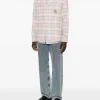 Camasa Drole De Monsieur check-pattern embroidered-logo multicolor