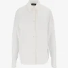 Camasa Fabiana Filippi ulle-trim poplin alb