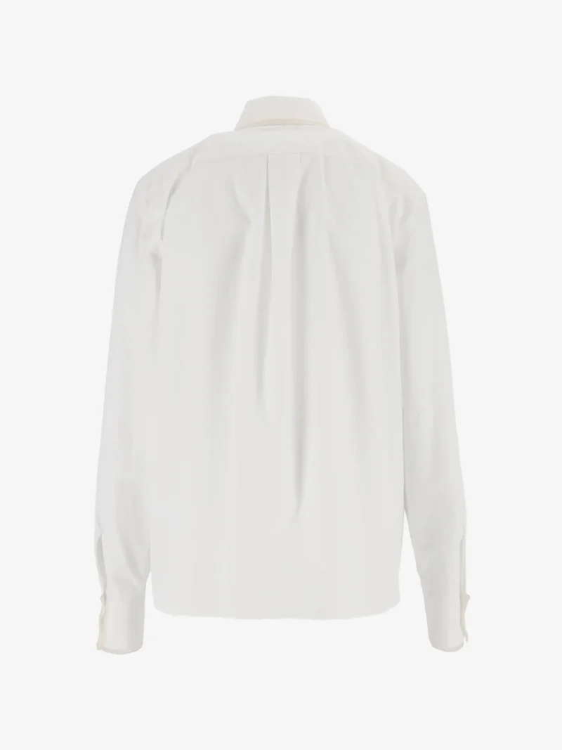 Alternative view of Camasa Fabiana Filippi ulle-trim poplin alb