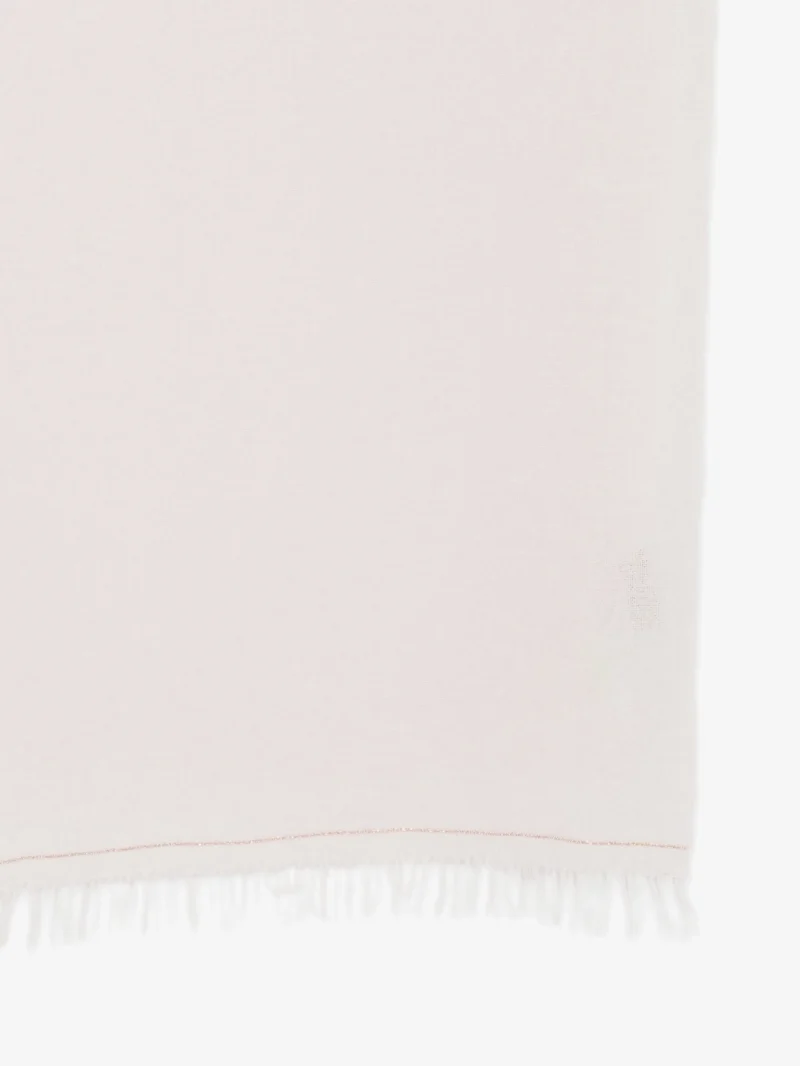 Alternative view of Esarfa Fabiana Filippi fringed-edge roz