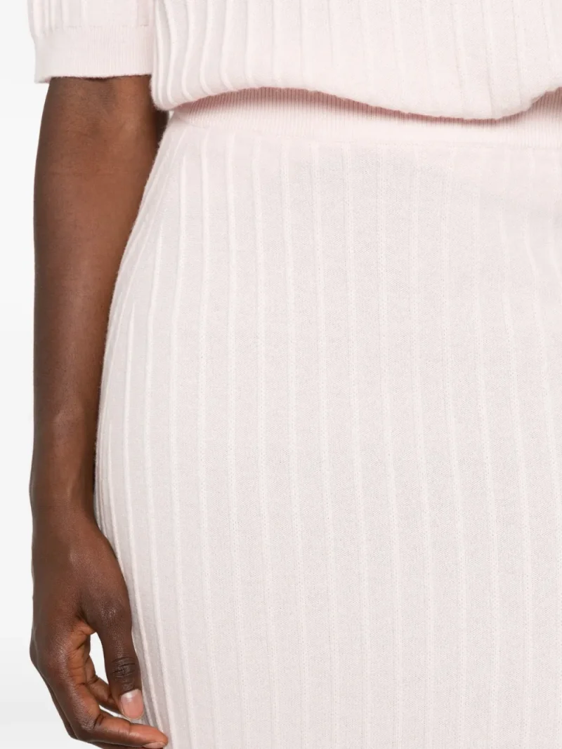 Fusta midi Fabiana Filippi  ribbed-knit roz - imagine 3