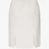 Fusta midi LouLou De Saison double-slit alb