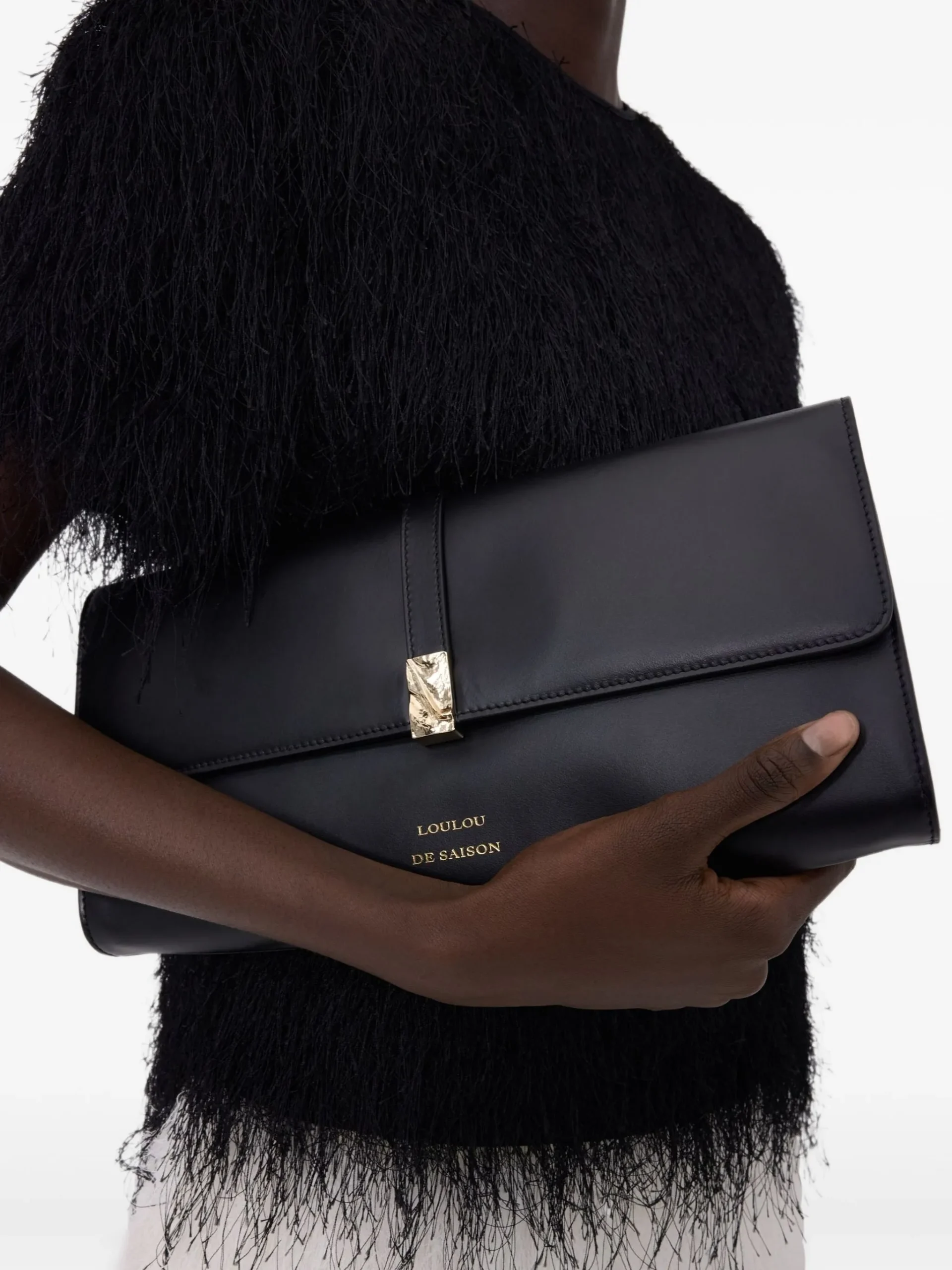 Clutch LouLou De Saison Elmer negru - imagine 2