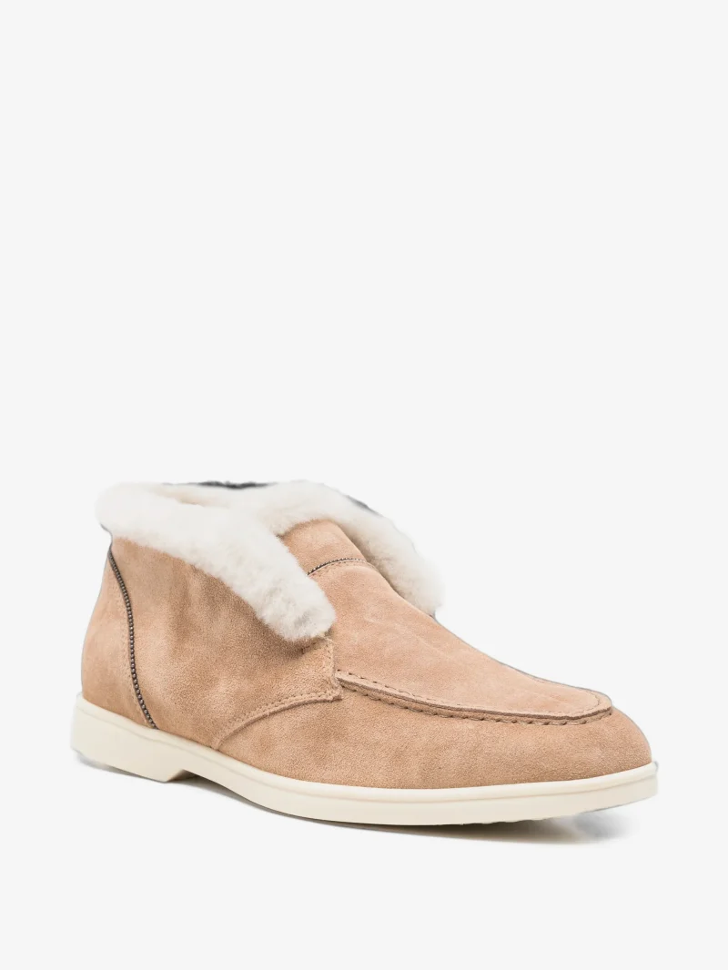 Alternative view of Ghete Doucal's shearling-trim suede bej