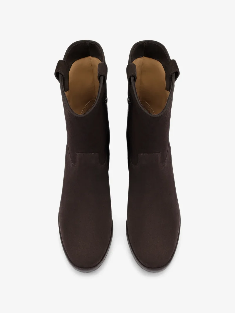 Ghete Doucal's suede block-heel maro - imagine 3