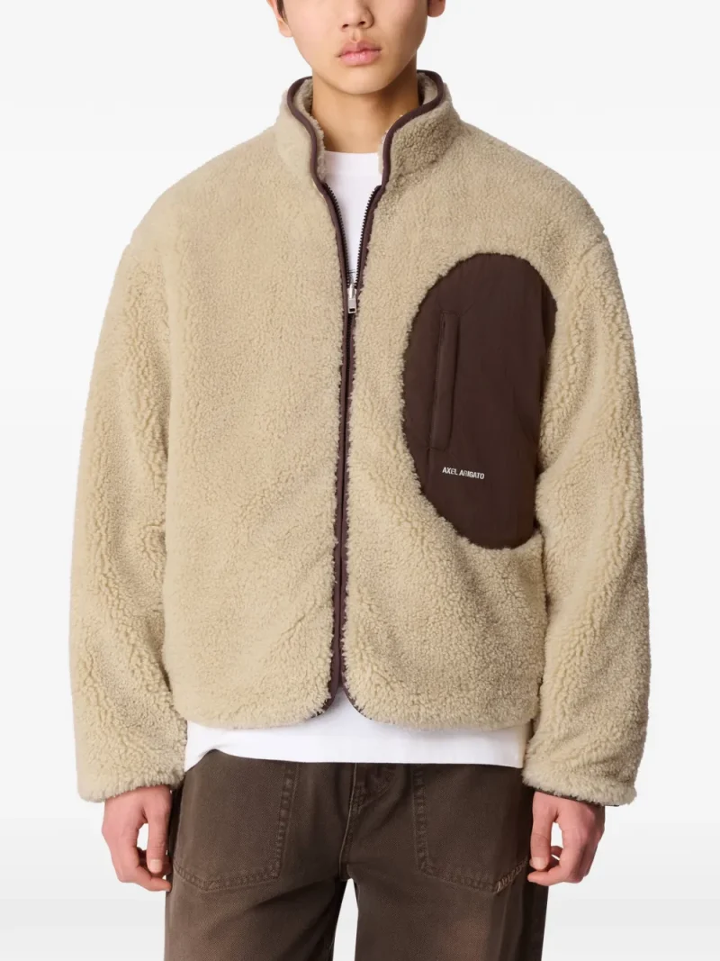 Jacheta Axel Arigato Moss fleece panelled bej - imagine 5