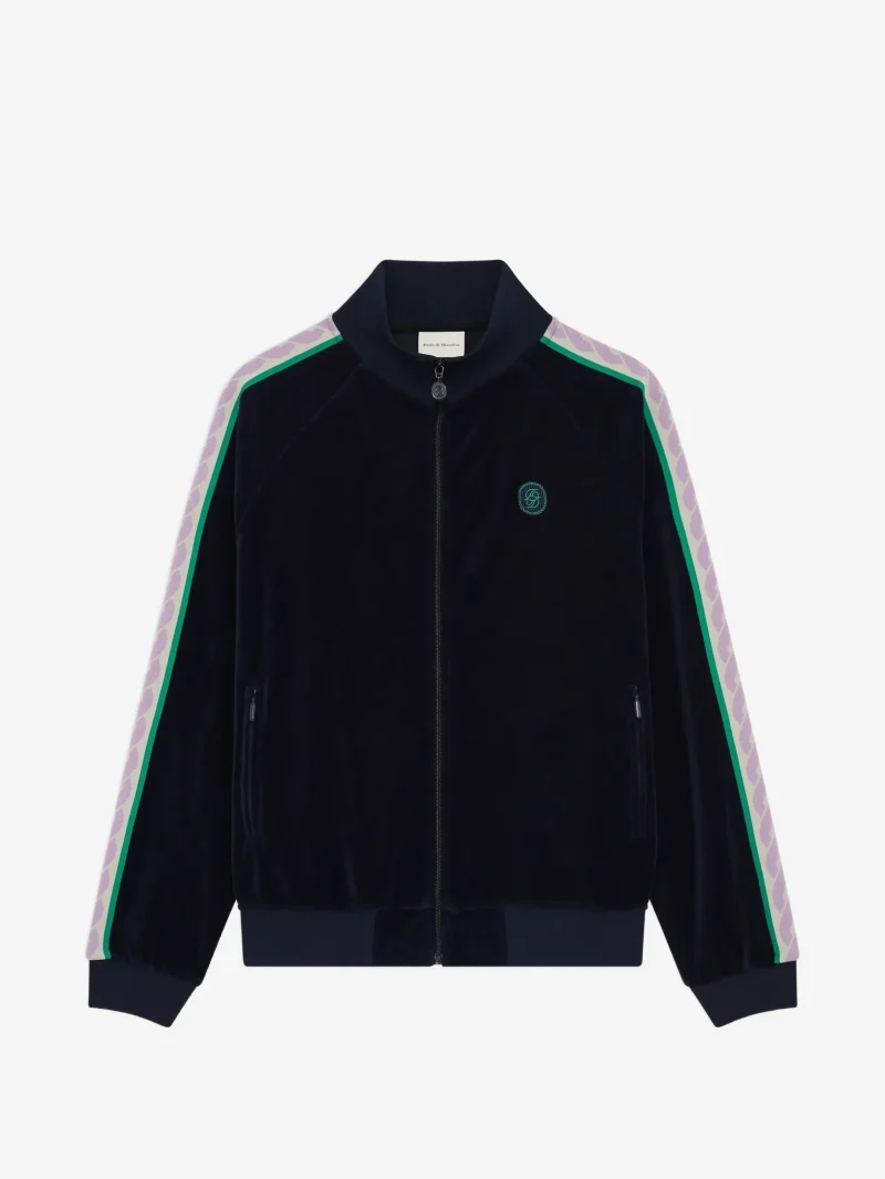 Jacheta Drole De Monsieur velvet track bleumarin