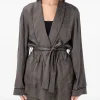 Jacheta Golden Goose floral-jacquard belted gri