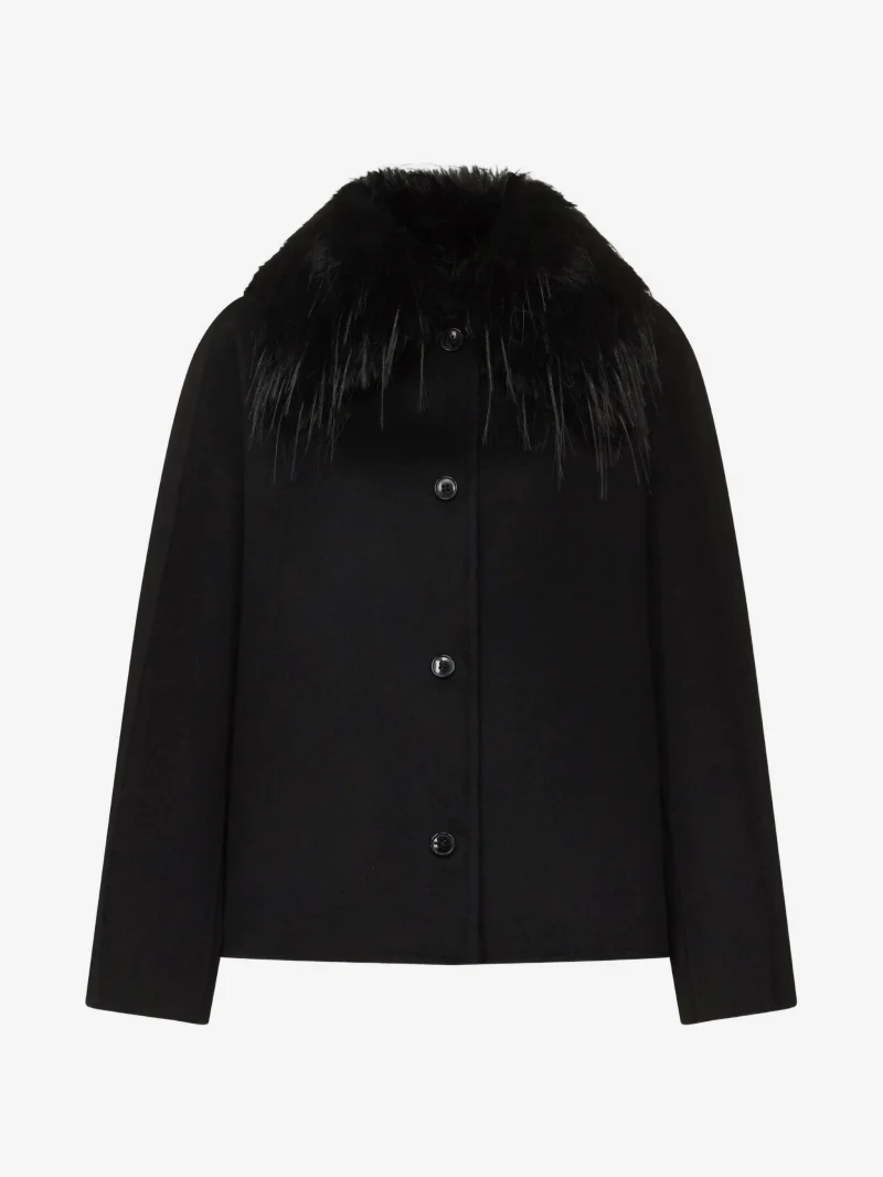 Jacheta LouLou De Saison Rafe collar negru