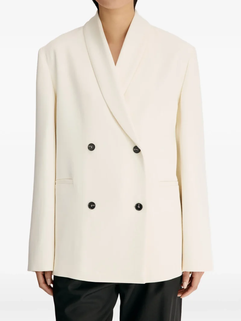 Jacheta LouLou De Saison shawl-collar ecru - imagine 3