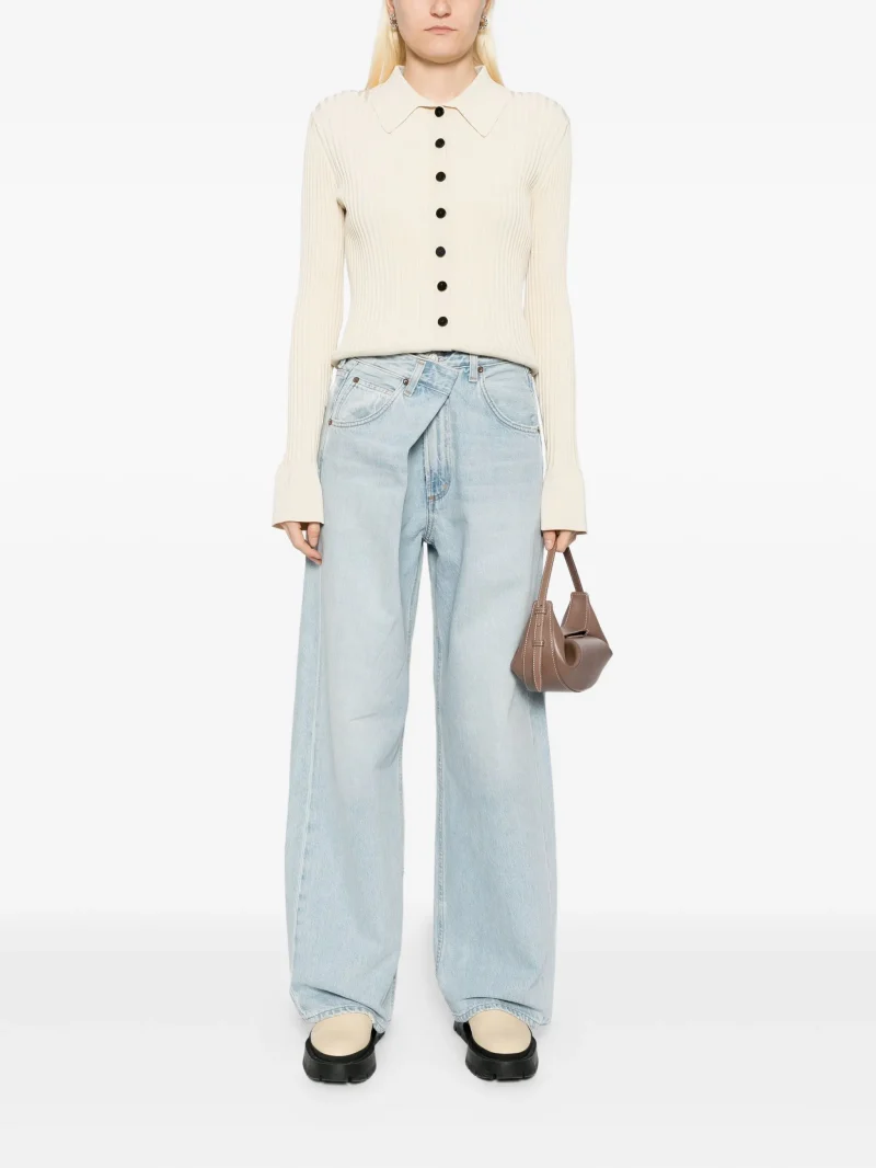 Alternative view of Jeans AGOLDE Vana wide-leg albastru