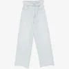 Jeans AGOLDE raw-hem albastru