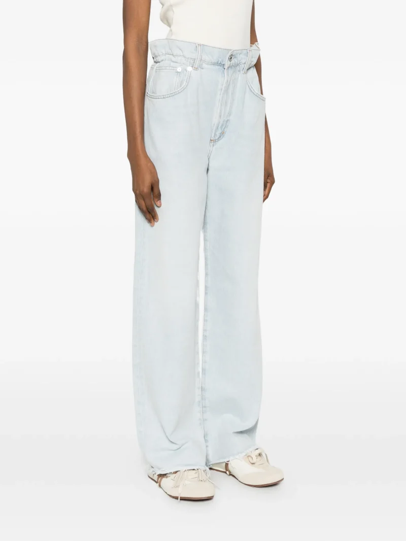 Jeans AGOLDE raw-hem albastru - imagine 6