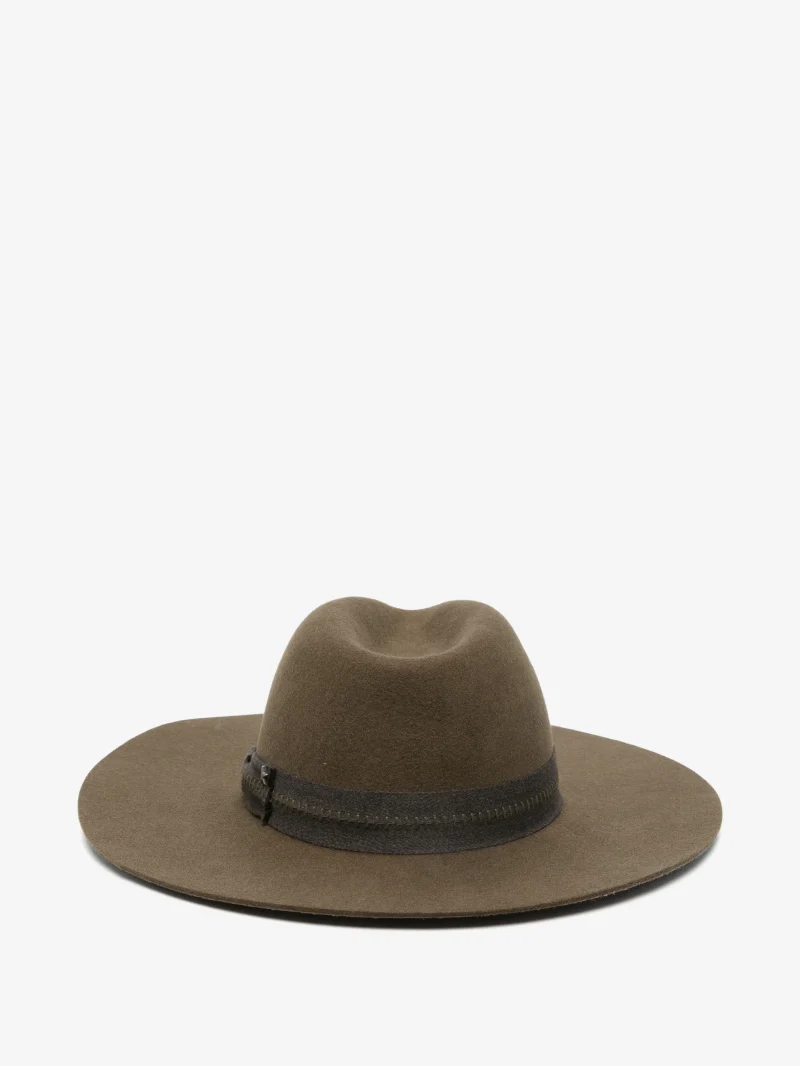 Alternative view of Palarie Golden Goose contrast-band fedora khaki