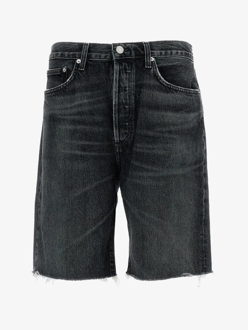 Pantaloni Agolde Anson buttoned negru
