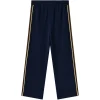 Pantaloni Axel Arigato Curb side-stripe albastru
