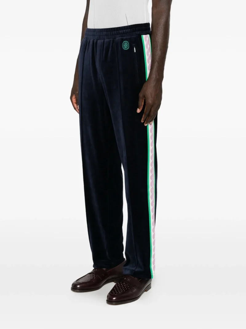 Alternative view of Pantaloni Drole De Monsieur velvet side-stripe bleumarin