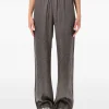 Pantaloni Golden Goose jacquard-floral elasticated-waist gri