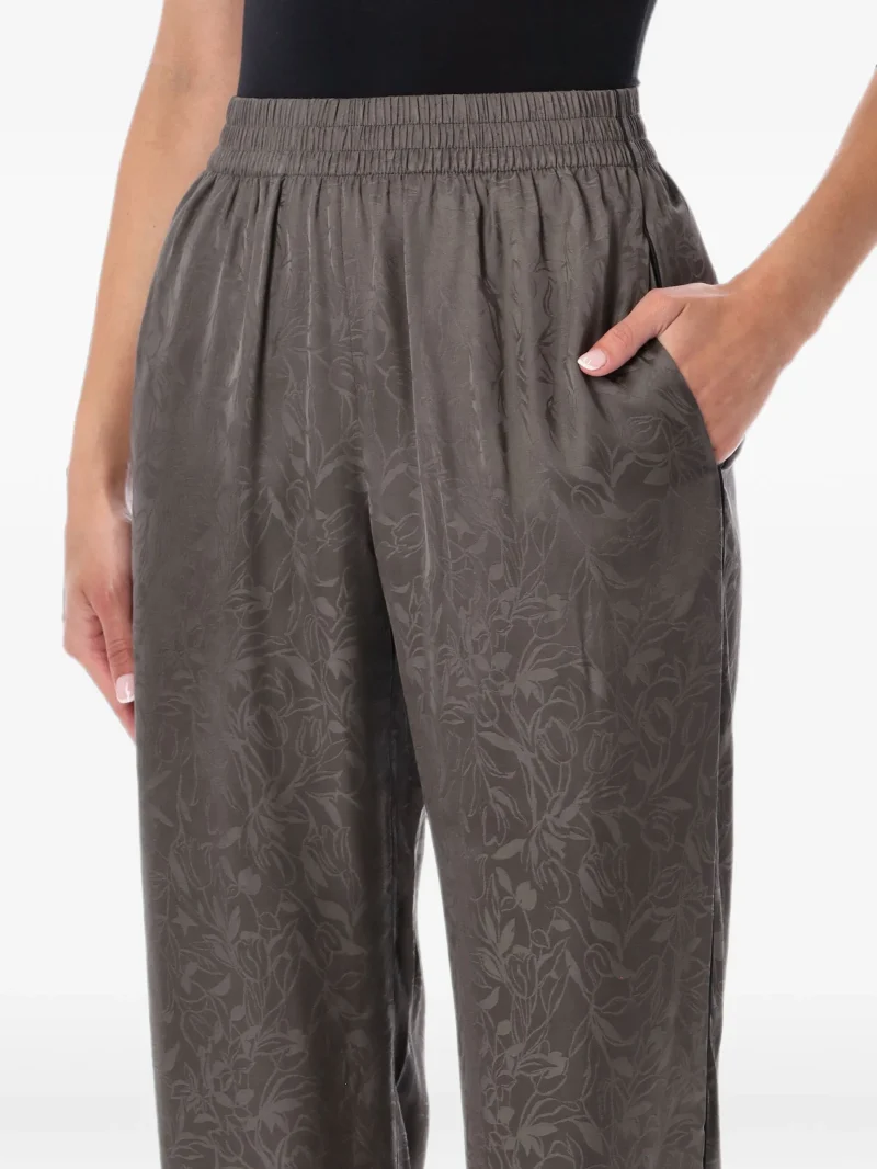 Pantaloni Golden Goose jacquard-floral elasticated-waist gri - imagine 3
