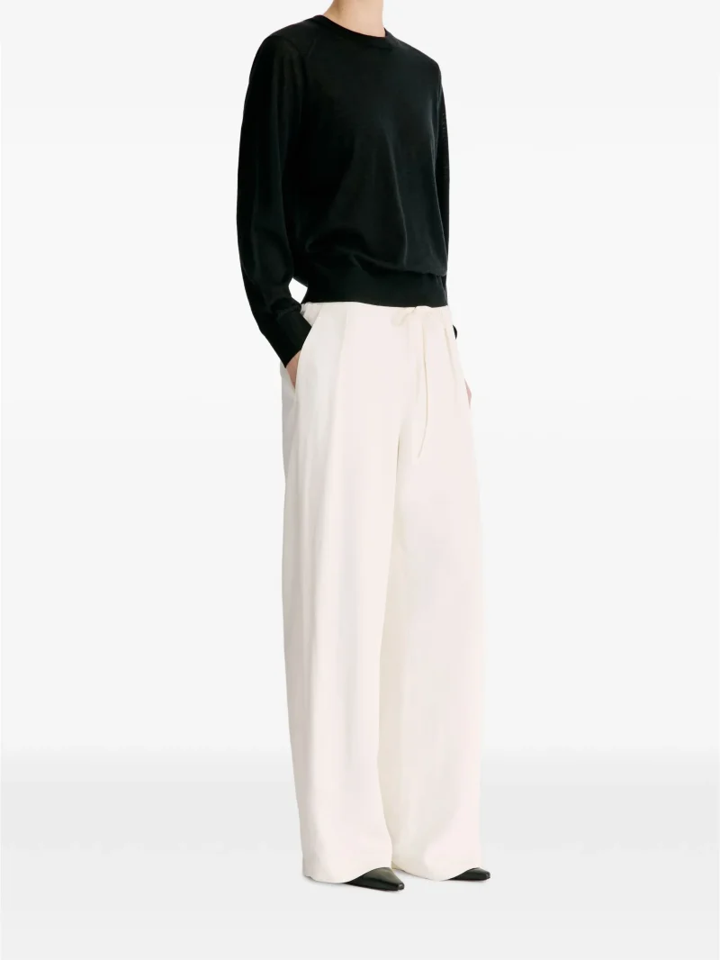 Pantaloni LouLou De Saison Ellon ecru - imagine 5