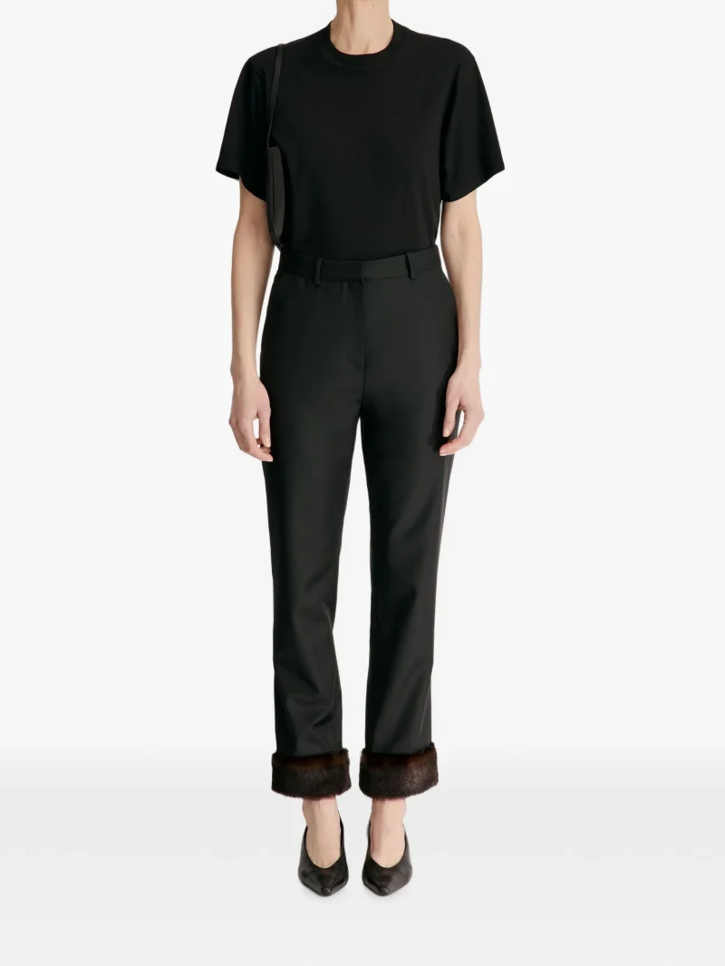 Alternative view of Pantaloni LouLou De Saison Haden faux fur-trim
