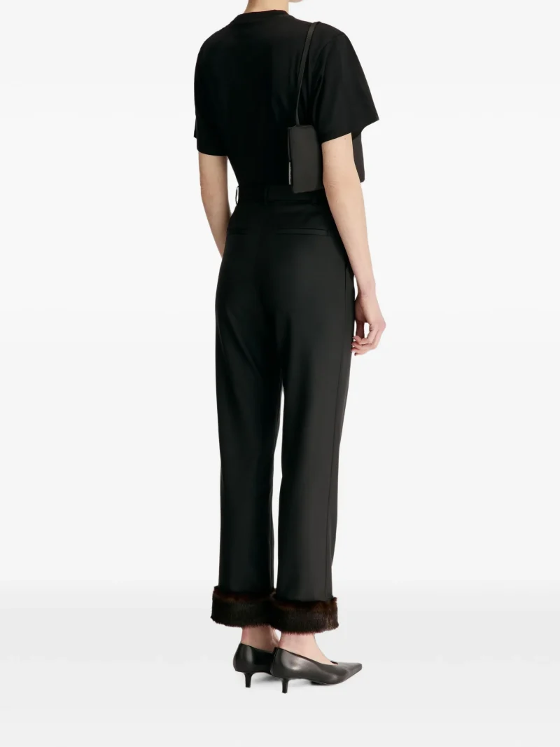 Pantaloni LouLou De Saison Haden faux fur-trim - imagine 4