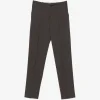 Pantaloni LouLou De Saison Malka pressed-crease maro