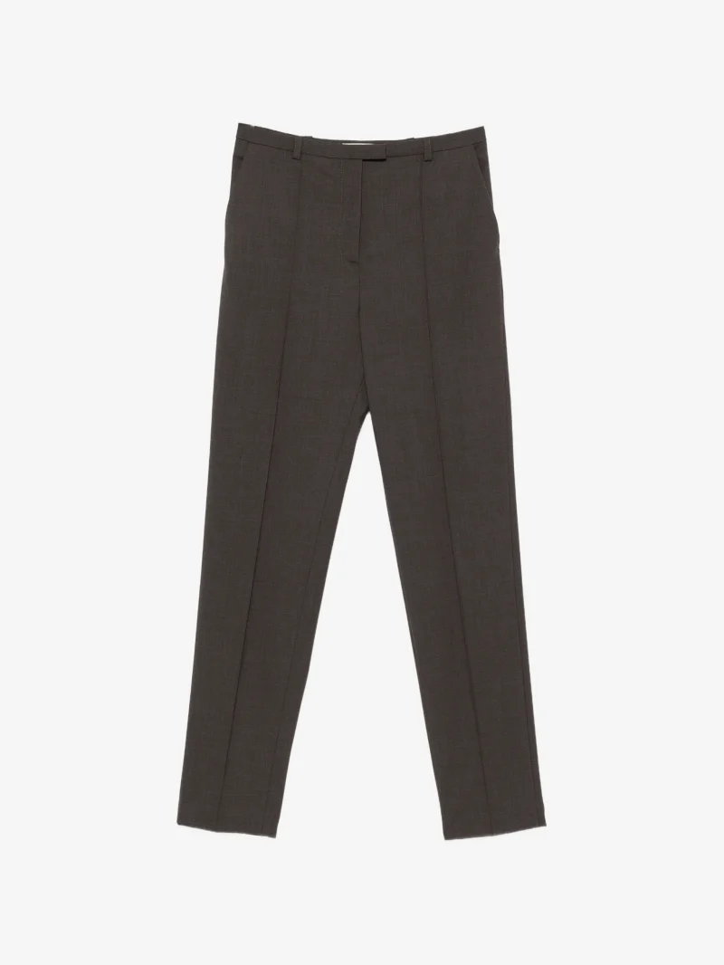 Pantaloni LouLou De Saison Malka pressed-crease maro
