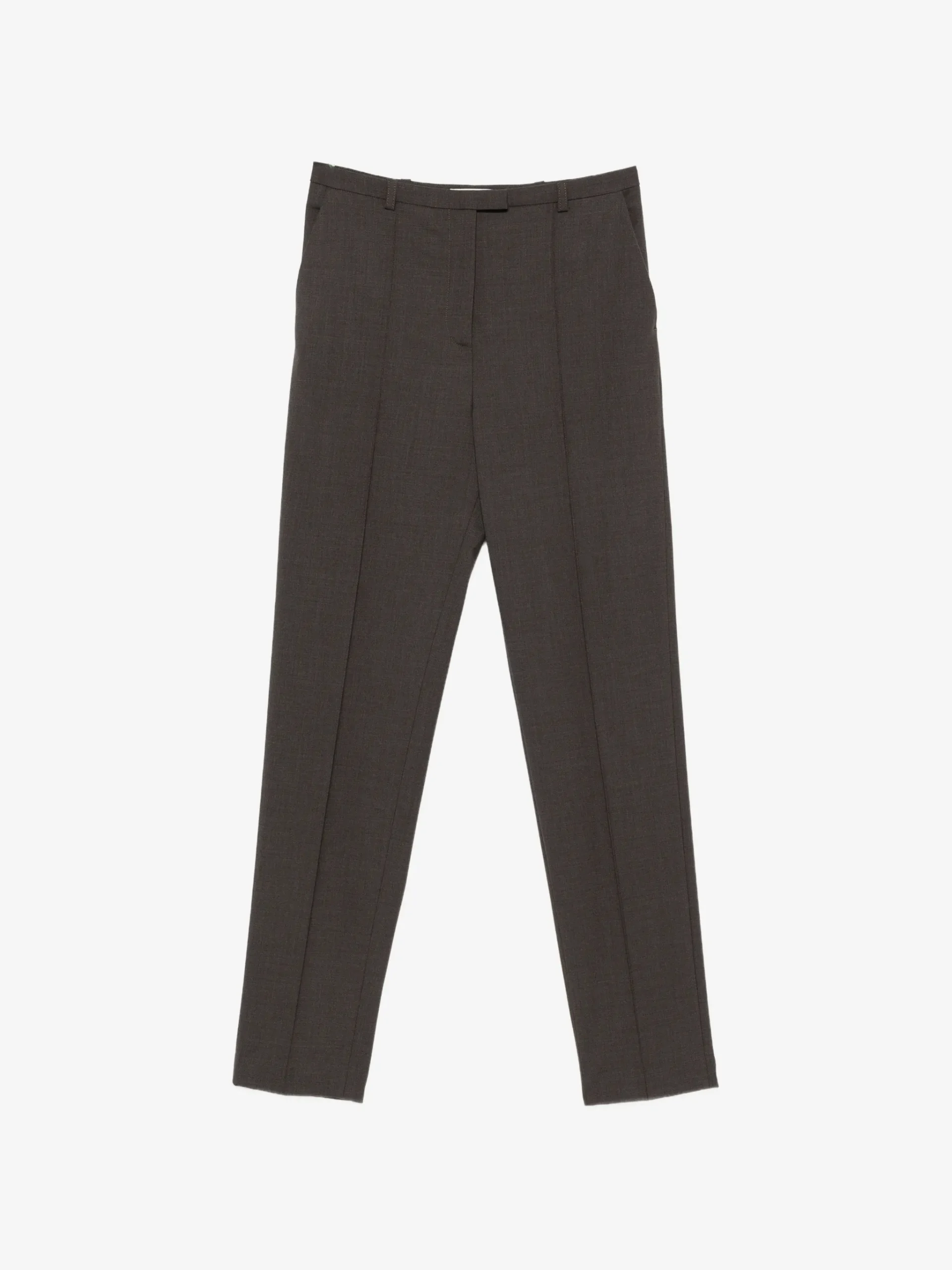Pantaloni LouLou De Saison Malka pressed-crease maro