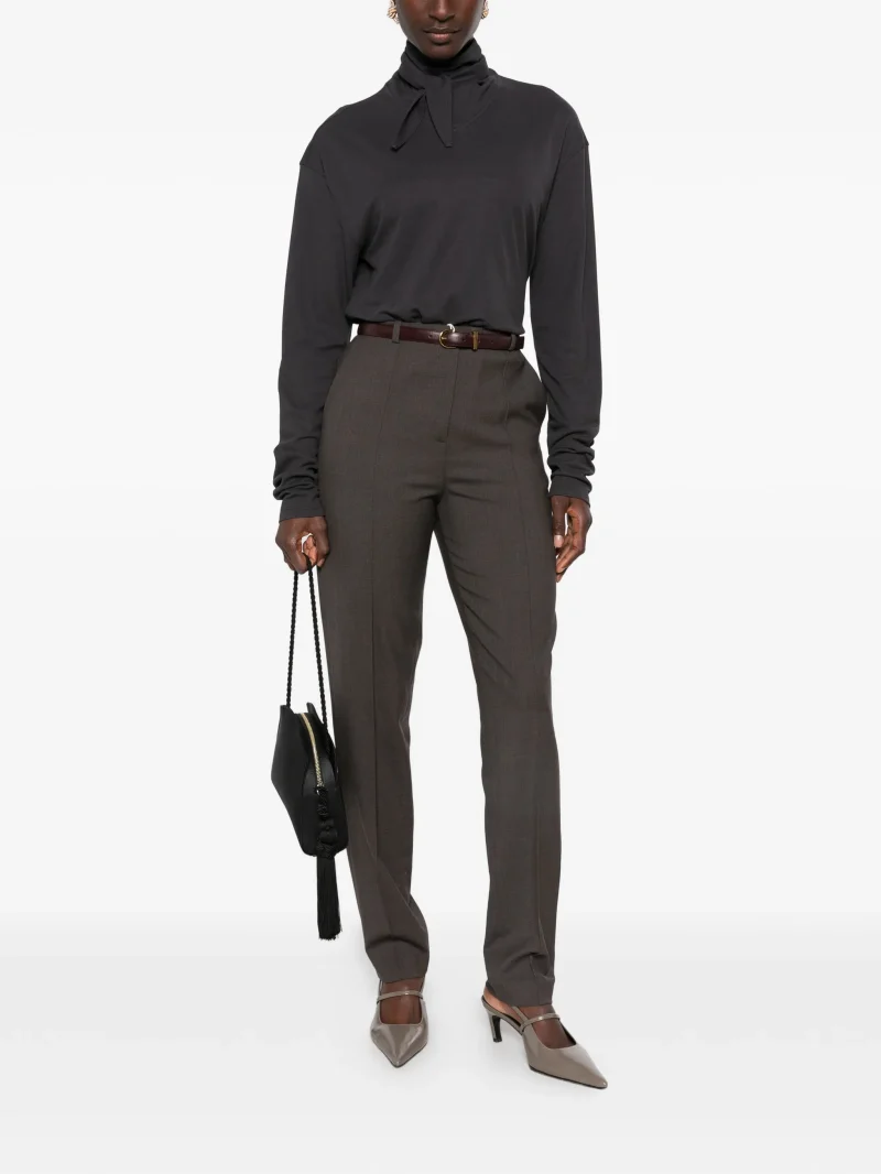 Alternative view of Pantaloni LouLou De Saison Malka pressed-crease maro