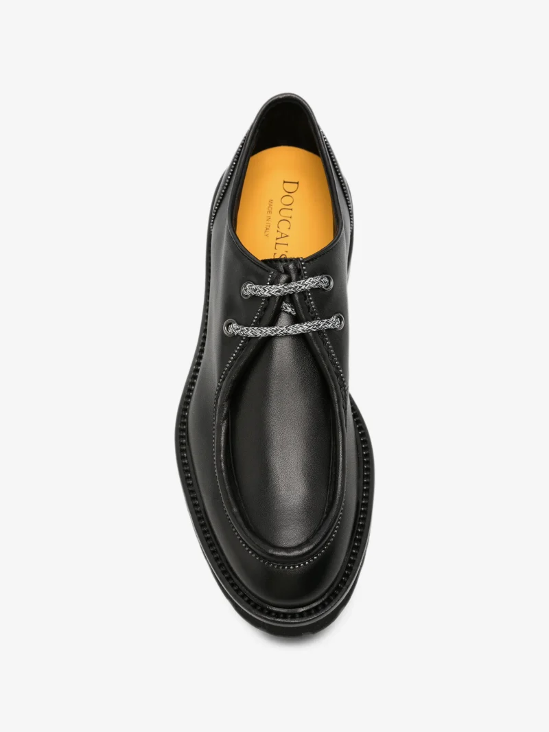 Pantofi Doucal's chunky-sole Derby negru - imagine 3