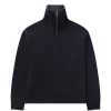 Pulover Axel Arigato Trace half-zip negru