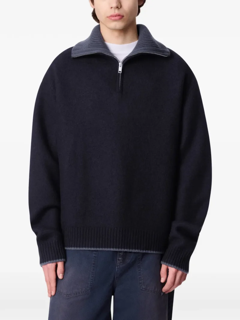 Pulover Axel Arigato Trace half-zip negru - imagine 5
