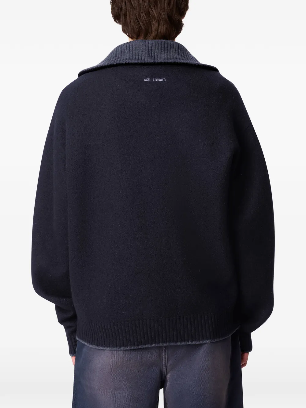 Pulover Axel Arigato Trace half-zip negru - imagine 4